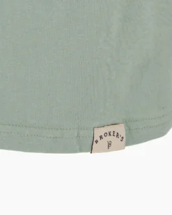 BROKER'S - Tshirt mezza manica con taschino e stampa