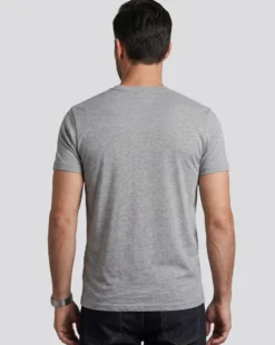 BROKERS - Tshirt mezza manica scollo a V in BAMBOO grigio