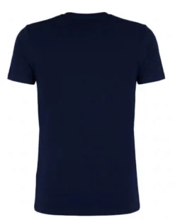 BROKERS - Tshirt mezza manica scollo a V in BAMBOO blu