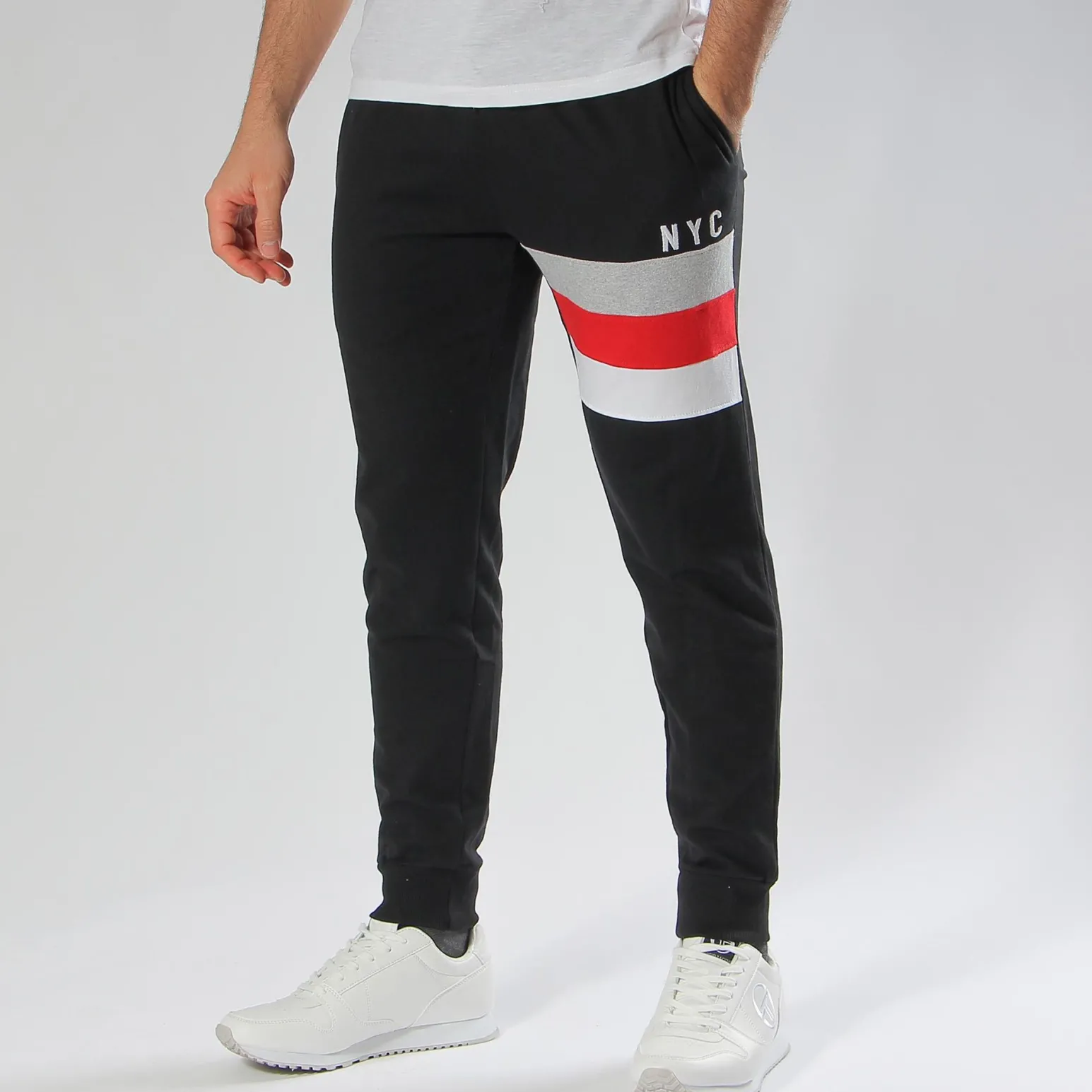 BROKERS - UOMO PANTALONE FRENCH TERRY CON POLSI