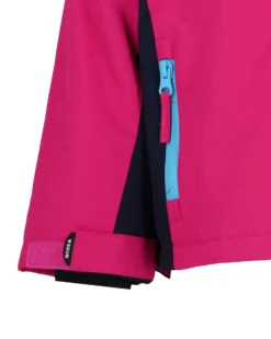 BRUGI - Completo da sci bambina fuchsia e nero impermeabile e antivento con cappuccio
