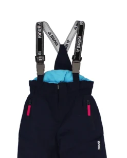 BRUGI - Completo da sci bambina fuchsia e nero impermeabile e antivento con cappuccio