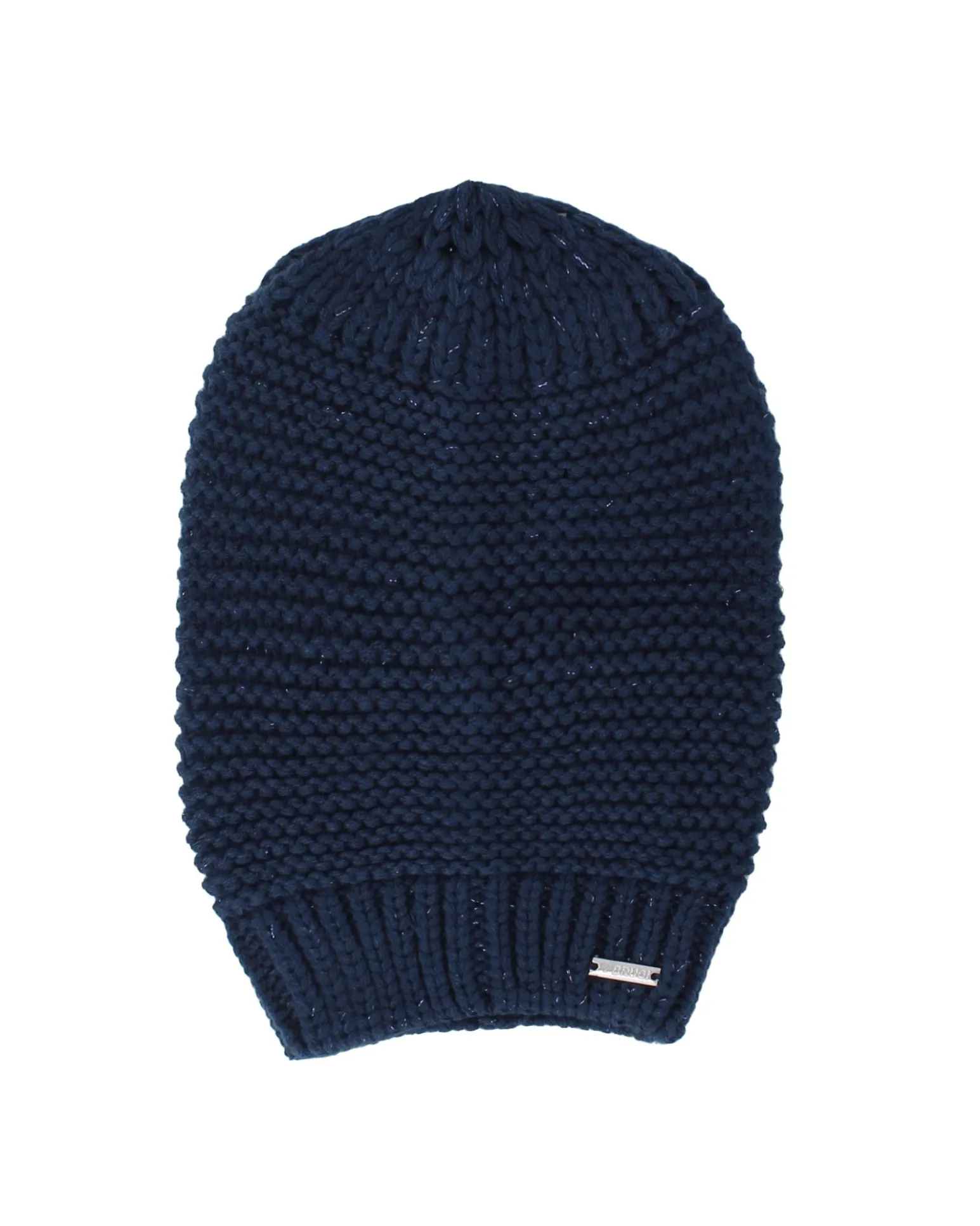 BRUGI - Cuffia blu a maglia da donna con fodera in pile