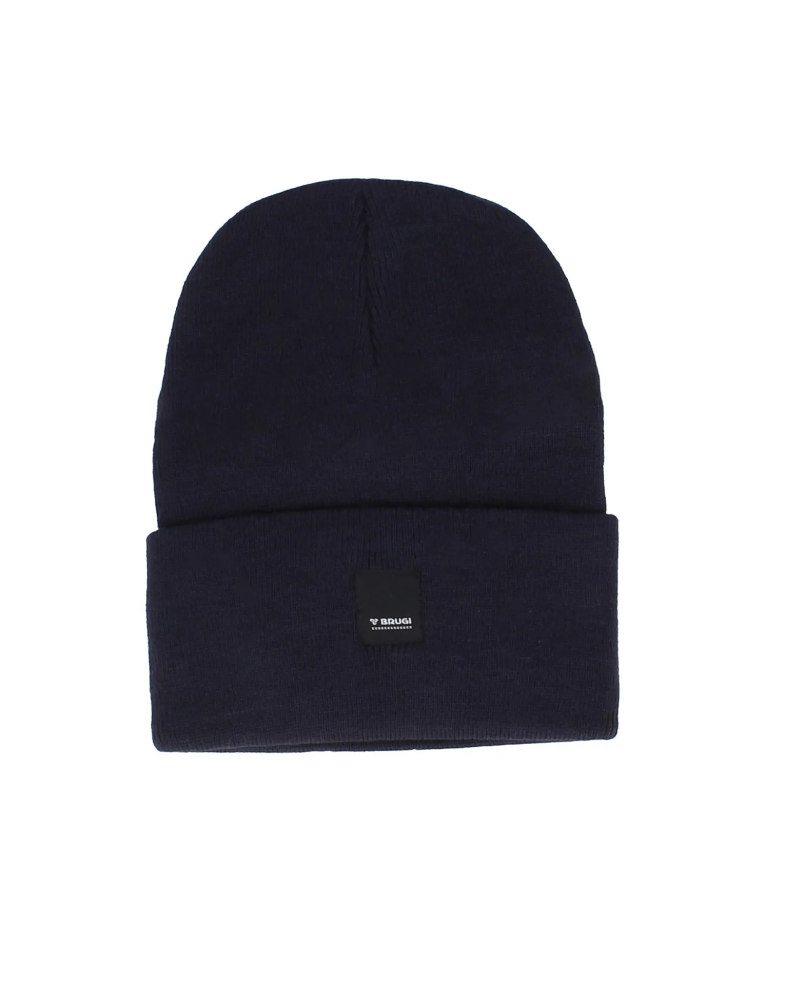 BRUGI - Cuffia blu da uomo con logo centrale