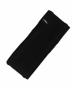BRUGI - Fascia sci nera a maglia da donna con fodera in pile
