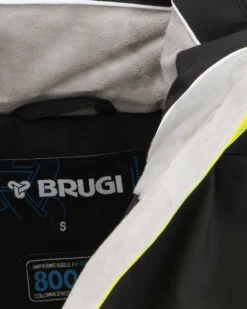 BRUGI - Giacca da sci gialla e nera impermeabile traspirante idrorepellente antivento donna