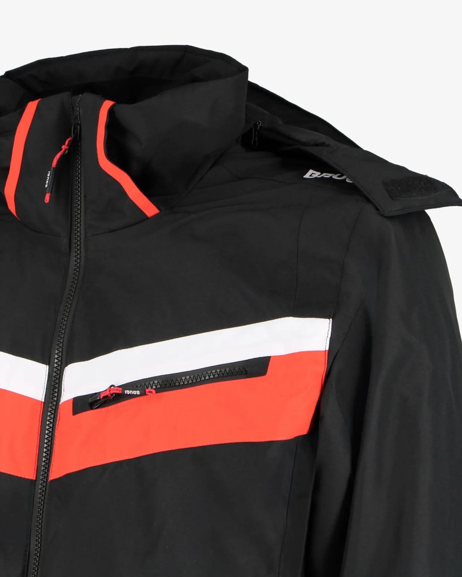 BRUGI - GIACCA DA SCI UOMO NERA, ARANCIO E BANCO 5000, AJ1E-T62K