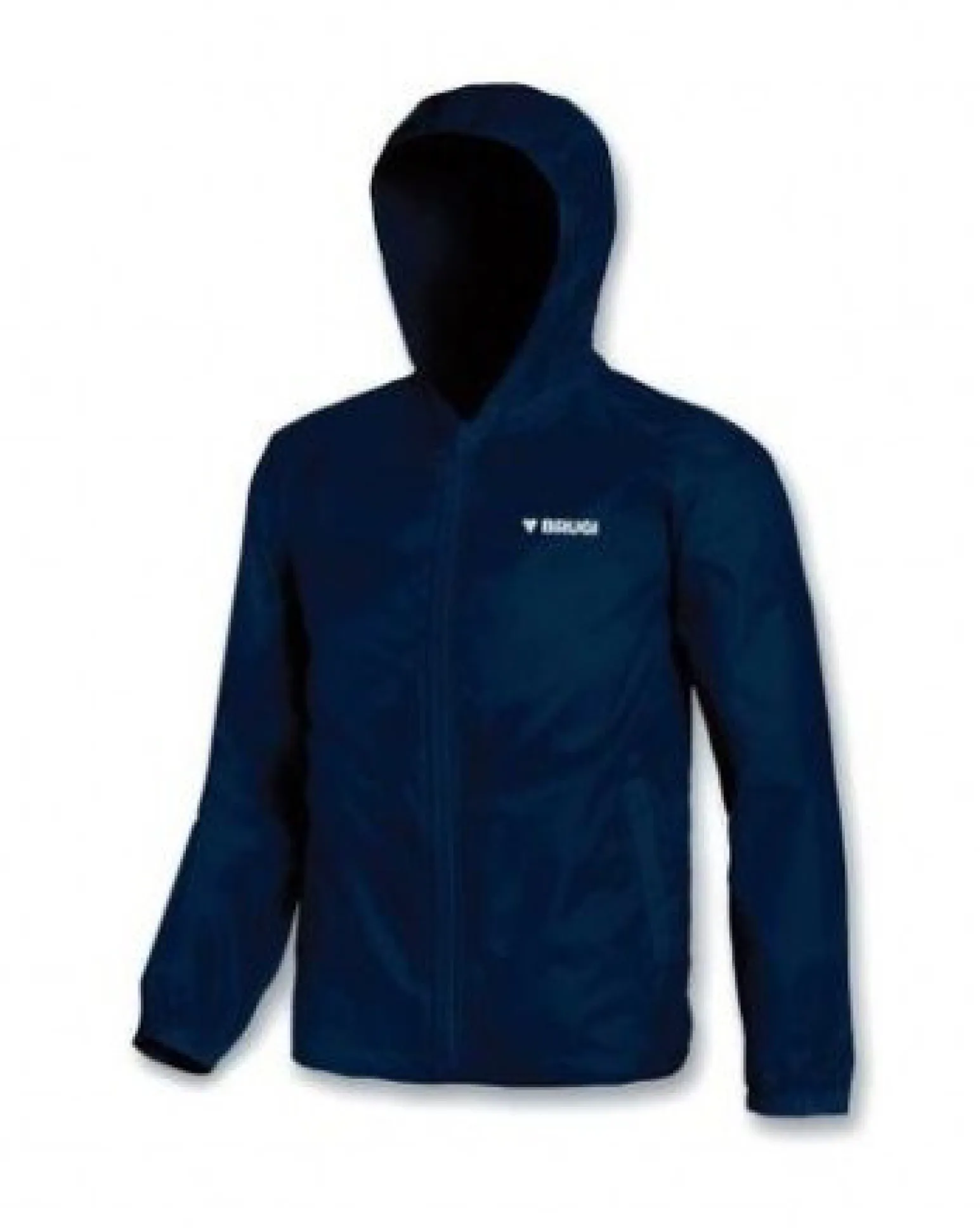 BRUGI - K way da bambino richiudibile blu scuro impemeabile e antivento con zip frontale