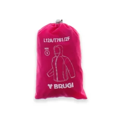 BRUGI - K-Way sfoderato idrorepellente e antivento, ripiegabile in tasca