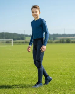 BRUGI -LEGGINGS TERMICO  KIDS  BLU E NERO  TRASPIRANTE SENZA CUCITURE -9GZI-T365_KA5