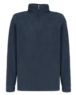 BRUGI - MICROPILE BLU DA UOMO MEZZA ZIP