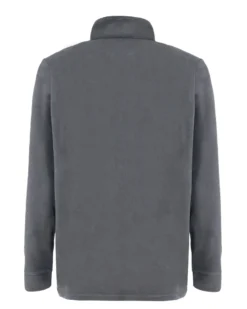 BRUGI - MICROPILE GRIGIO DA UOMO MEZZA ZIP