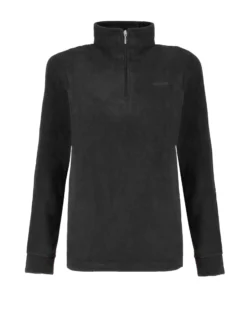 BRUGI - MICROPILE NERO DA DONNA CON MEZZA ZIP