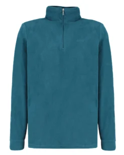 BRUGI - MICROPILE PETROLIO DA UOMO MEZZA ZIP