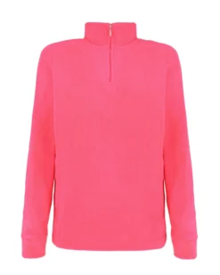 BRUGI - MICROPILE ROSA DA DONNA CON MEZZA ZIP
