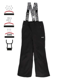 BRUGI -PANTALONE DA SCI DONNA NERO 3000, 9GOF-TS63