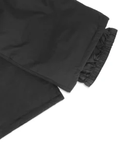BRUGI - Pantalone da sci nero impermeabile traspirante idrorepellente antivento con bretelle regolabili bambino