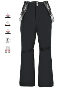 BRUGI - PANTALONE DA SCI UOMO NERO 3000, AH1C-T54T