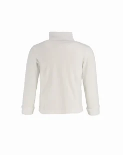 BRUGI - Pile da bambino bianco con mezza zip frontale