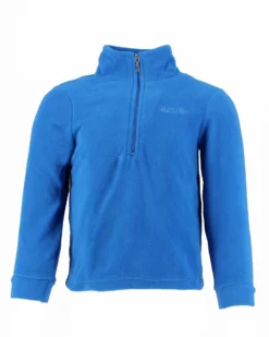 BRUGI - Pile da ragazzo blu con mezza zip frontale