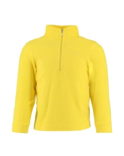 BRUGI - Pile da ragazzo giallo con mezza zip frontale