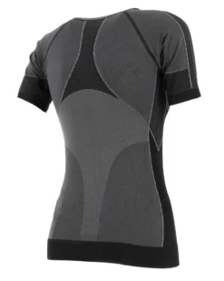 BRUGI - T shirt intima da donna termica nera in tessuto traspirante
