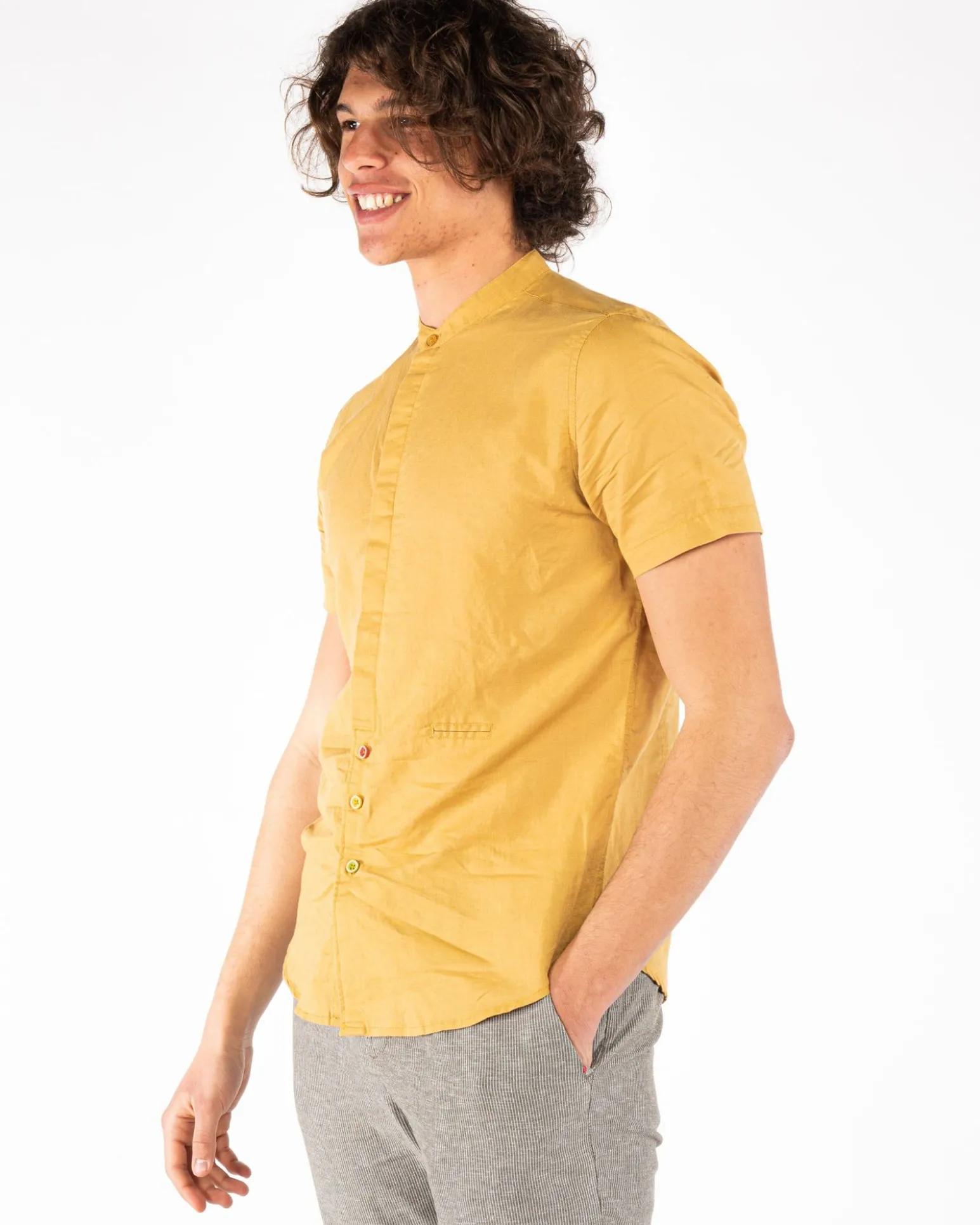 CAMICIA MANICA CORTA 100%LINO