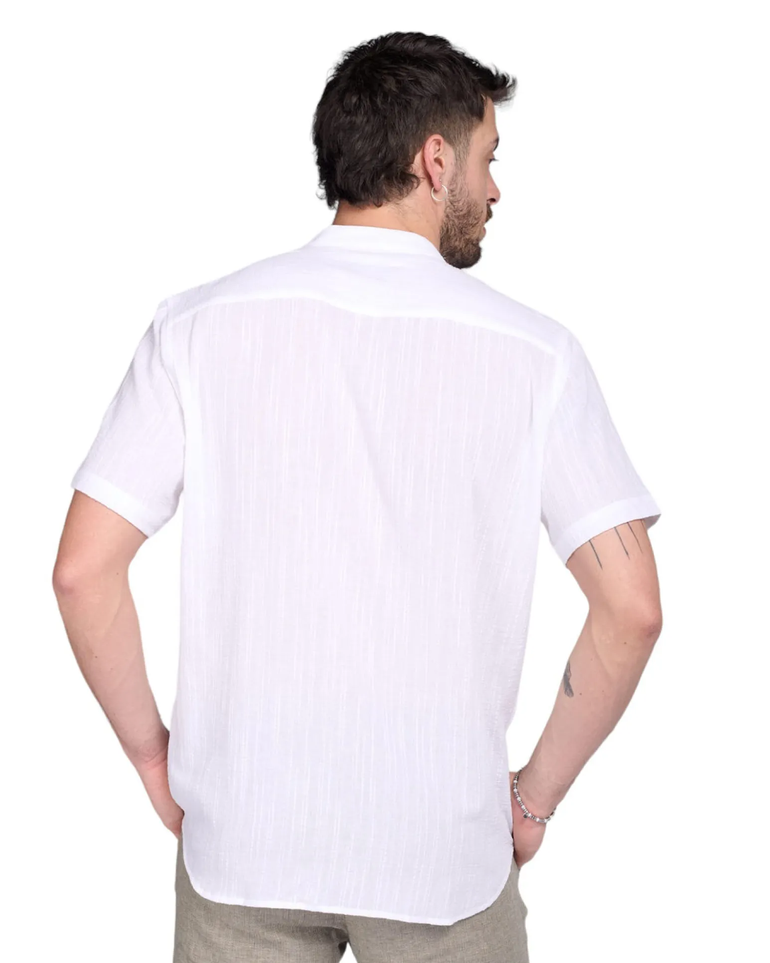 CAMICIA MEZZA MANICA GOFFRATO COREANO