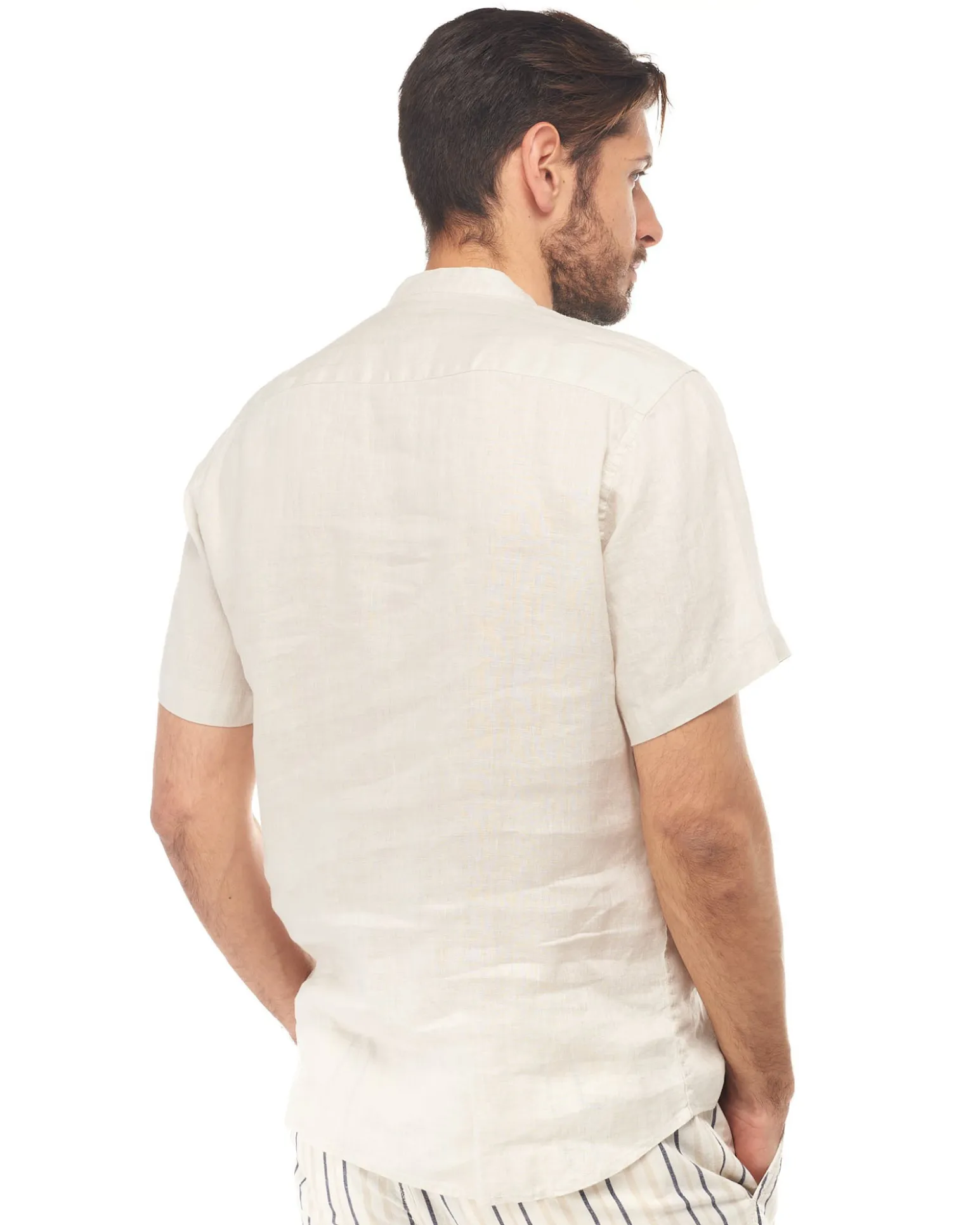 CAMICIA MEZZA MANICA LINO COREANO