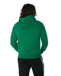 CARLSBERG - Felpa verde full zip con bande e cappuccio
