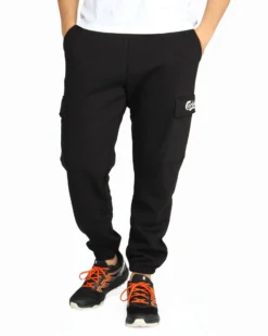 CARLSBERG - Pantalone sportivo cargo nero da uomo