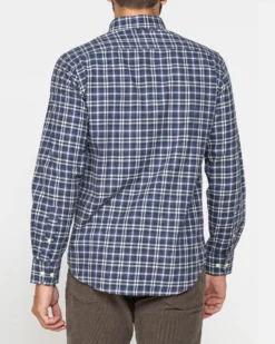 CARRERA - CAMICIA FANTASIA IN FLANELLA LEGGERA CON PREGIATO FILATO MELANGE