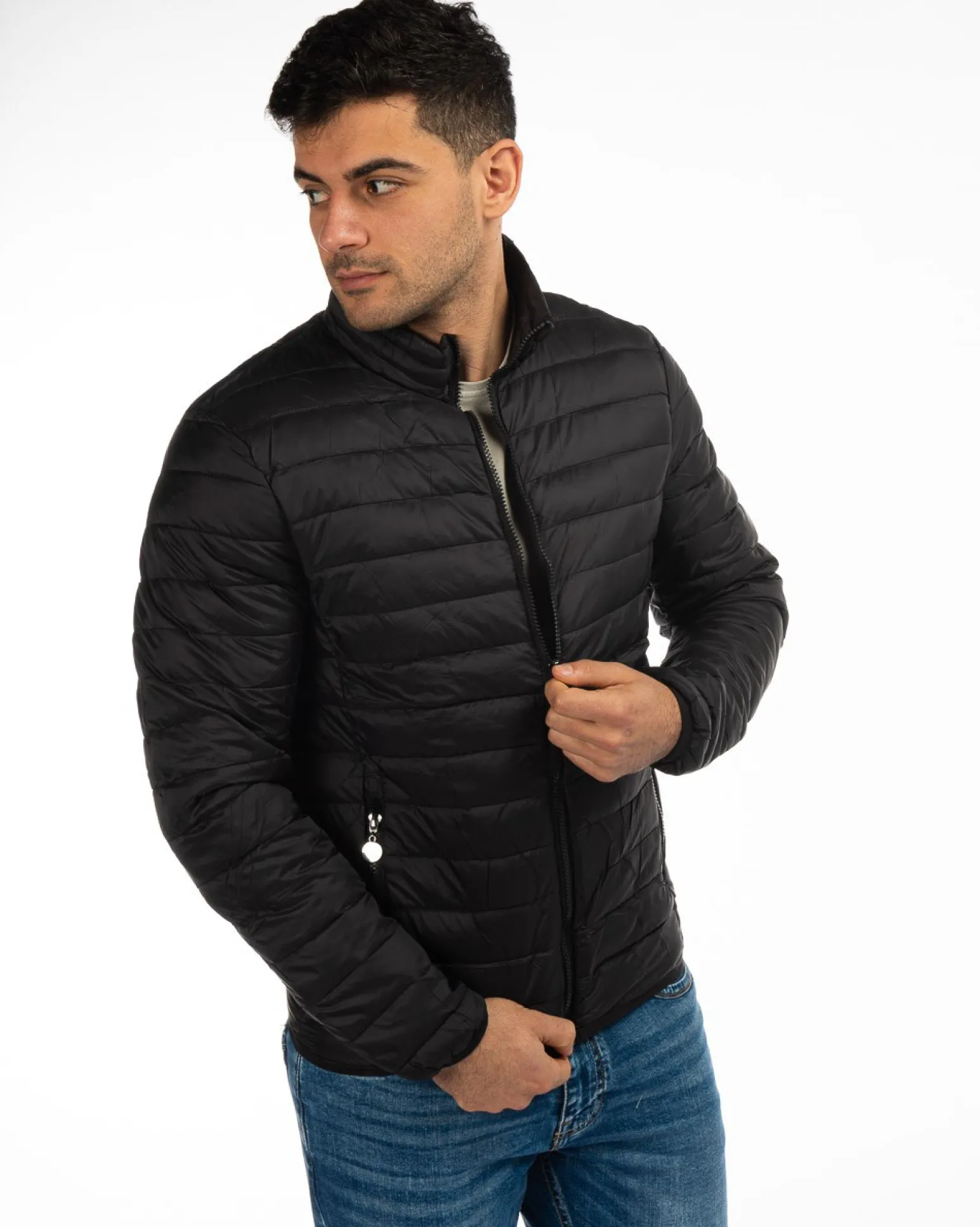 CARRERA - CAMICIA JEANS NERA MANICA LUNGA BOTTON DOWN CON UN TASCHINO