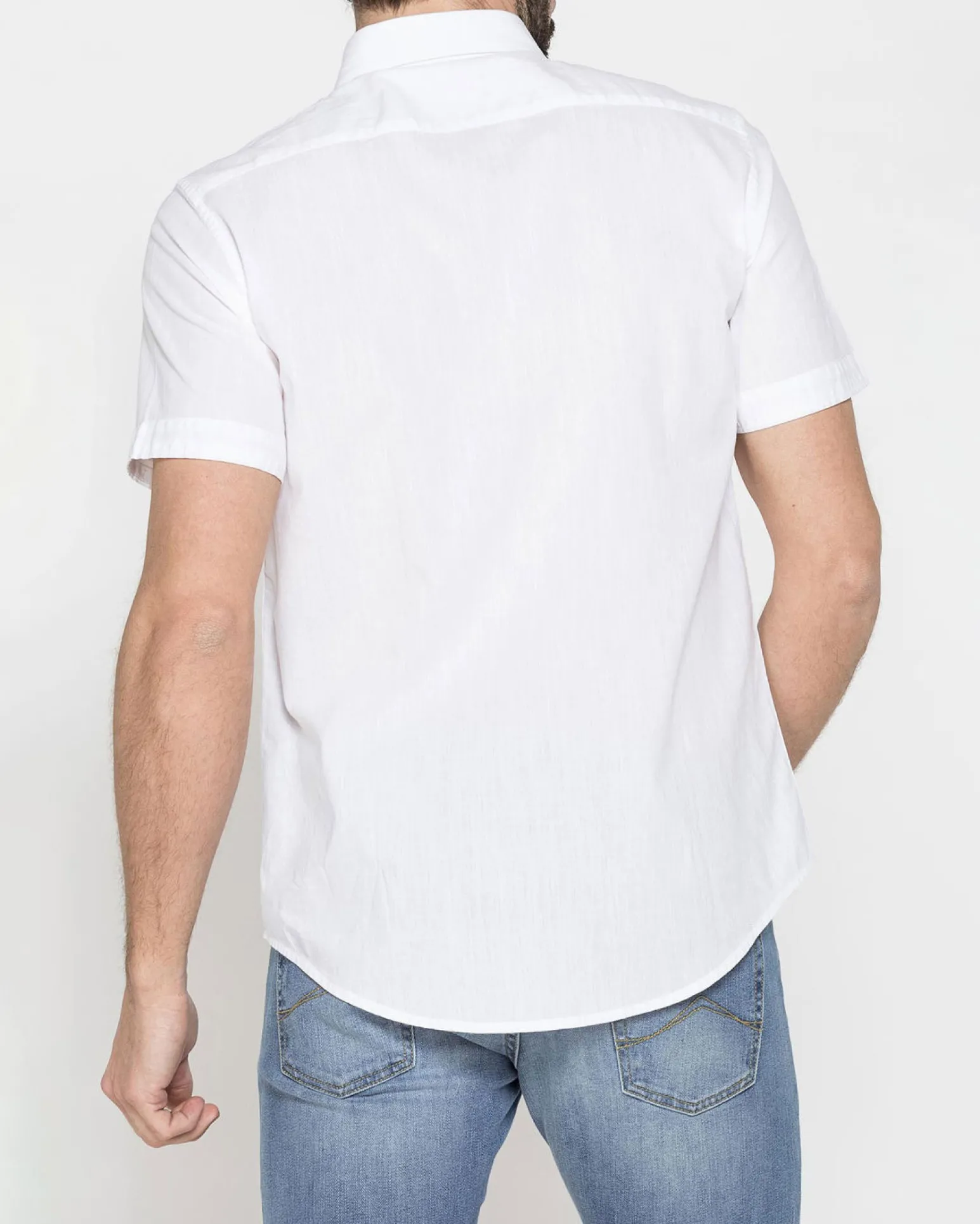 CARRERA - CAMICIA MANICA CORTA CON COLLO BOTTON DOWN TESSUTO MALFILE' CON 1 TASCHINO