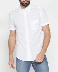 CARRERA - CAMICIA MANICA CORTA CON COLLO BOTTON DOWN TESSUTO MALFILE' CON 1 TASCHINO