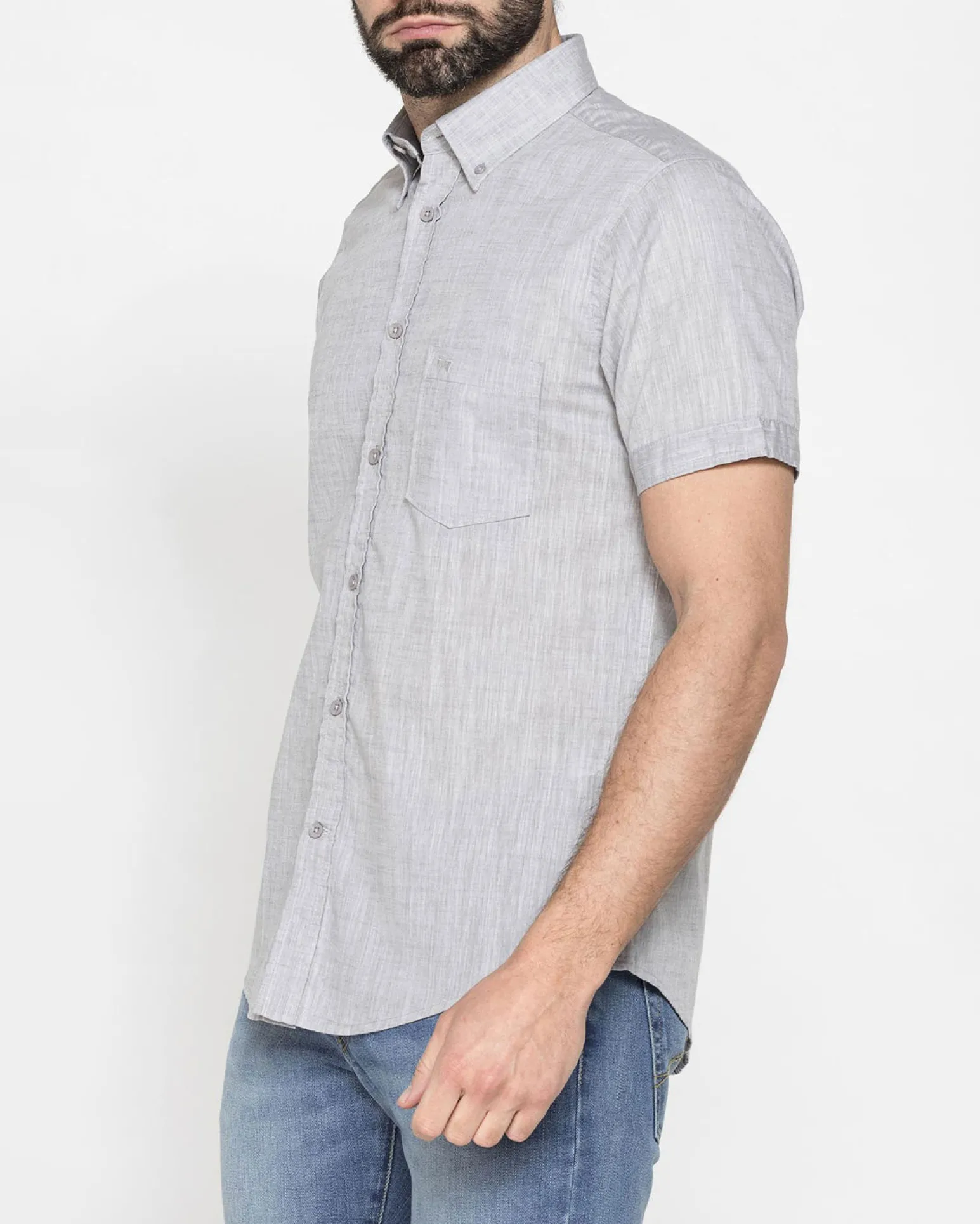 CARRERA - CAMICIA MANICA CORTA COLLO BOTTON DOWN TESSUTO MALFILE' CON 1TASCHINO