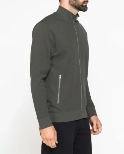 CARRERA - FELPA FULL ZIP GRIGIO IN PIQUET DA UOMO
