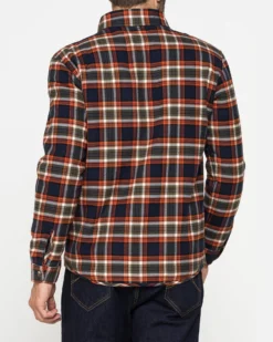 CARRERA - GIACCA CAMICIA SCOZZESE IN FLANELLA CON INTERNO IN FINTO AGNELLINO 