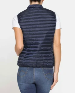 CARRERA - Gilet 100 grammi ultralight in tessuto ripstop blu da donna