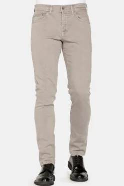 CARRERA - PANTALONE BEIGE DA UOMO IN BULL DENIM SLIM FIT CON TINUTRA OLD