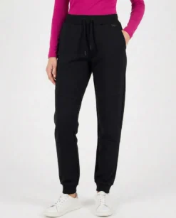 CARRERA - Pantalone in tessuto felpato nero da donna