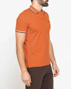 CARRERA - Polo manica corta in piquet arancione