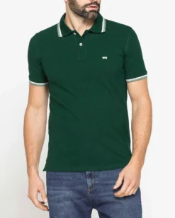 CARRERA - Polo manica corta in piquet verde bottiglia