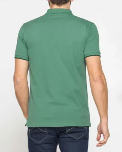 CARRERA - Polo manica corta in piquet elasticizzato verde salvia