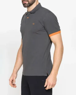 CARRERA - Polo manica corta in piquet di cotone organico grigio