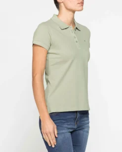 CARRERA - Polo manica corta in tessuto piquet verde acqua da donna