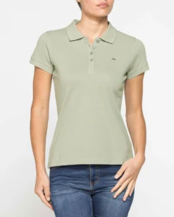 CARRERA - Polo manica corta in tessuto piquet verde chiaro da donna