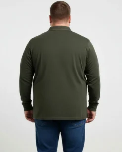 CARRERA - POLO OVER MANICA LUNGA VERDE MILITARE DA UOMO