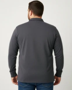 CARRERA - POLO OVER MANICA LUNGA GRIGIO SCURO DA UOMO