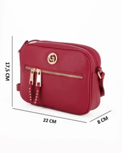 CARRERA - Tracollina rossa con logo e tasca frontale